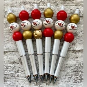 Kansas City Chiefs - Bundle of 6 beaded pens or buy individually.